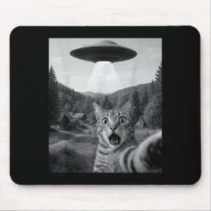 Cat Selfie With Alien Ufo Funny Cat Funny Ed Cat Mouse Mat
