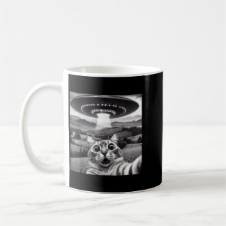 Cat Selfie With Alien Ufo Funny Cat Gifts For Kid Coffee Mug