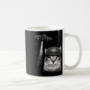 Cat Selfie With Alien Ufo Funny Cat Gifts For Men  Coffee Mug