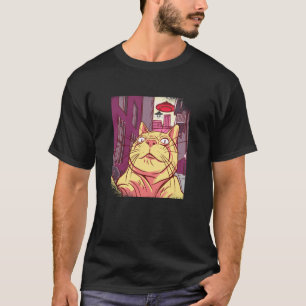 Cat Selfie With Alien UFO Funny Cat T-Shirt