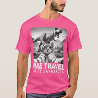 Cat Selfie With Dinosaur Funny Cat Gifts For Cat D T-Shirt