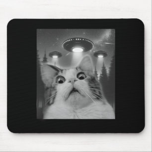 Cat Selfie With Ufos Mouse Mat
