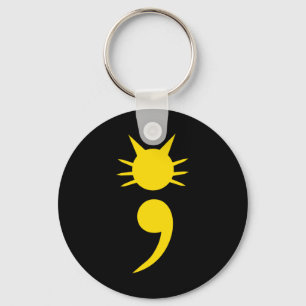 Cat Semicolon May Mental Health Awareness Month Key Ring
