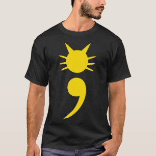 Cat Semicolon May Mental Health Awareness Month T-Shirt