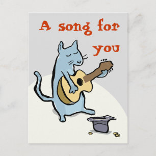 cat serenade - customisable postcard