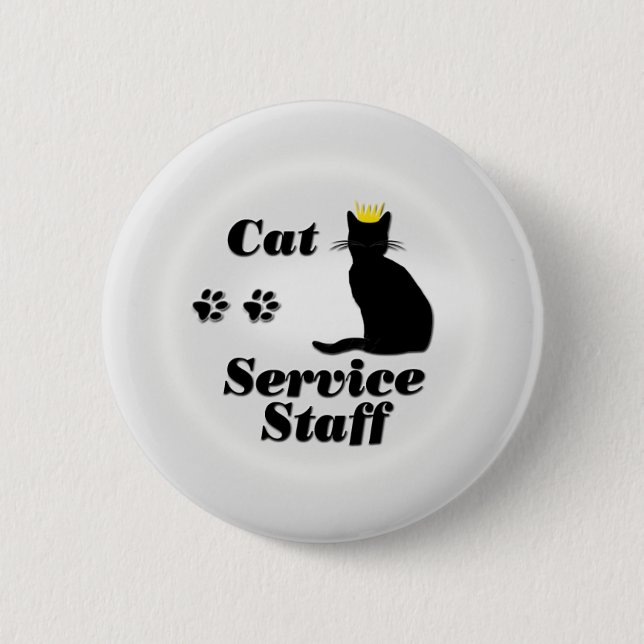 Cat Service Staff 6 Cm Round Badge (Front)