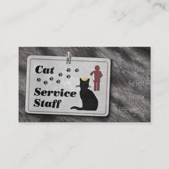 Cat Service Staff ;-) Business Card (Front)