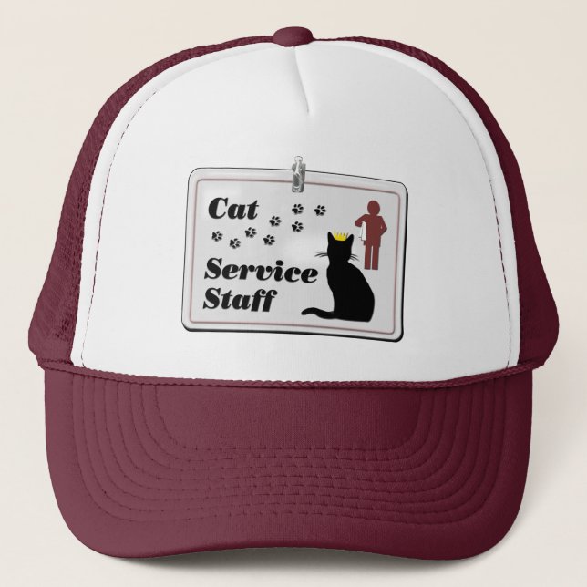 Cat Service Staff Trucker Hat (Front)
