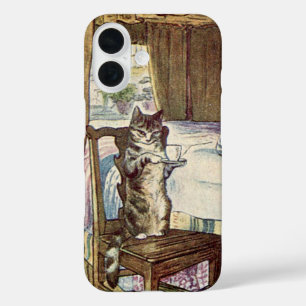 Cat Serving Tea - Beatrix Potter iPhone 16 Case