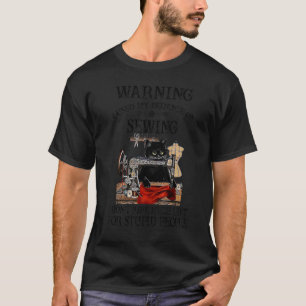 Cat Sewing I Use Patience On Sewing Quilter Sarcas T-Shirt