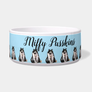 Cat Shabby Floral Pastel Blue Cute Pet Name 