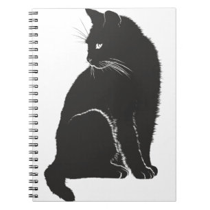 Cat Shadow Silhouette Black Animal Notebook