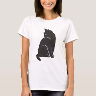 Cat Shadow Silhouette Black Animal T-Shirt