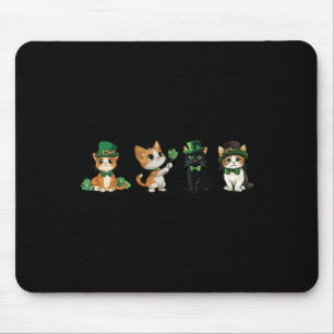 Cat Shamrock St Patricks Day Cute Kitten Lover Iri Mouse Mat