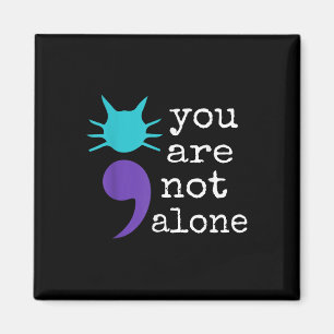 Cat Shape Semicolon Gift Suicide Prevention Awaren Magnet