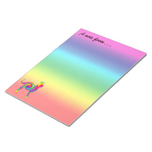 Cat Shaped Rainbow Twist Notepad