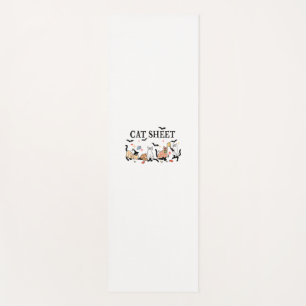 Cat Sheet Cute Black Cats in Ghost Halloween Men W Yoga Mat
