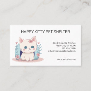 Cat Shelter Animal Rescue Organisation Business Card