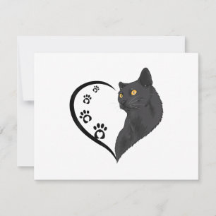 Cat Shirt Cat Shirts For Women Girls Kids Cute Hea RSVP Card