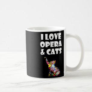 Cat Shirt I Love Opera & Cats - Furry Feline K Coffee Mug