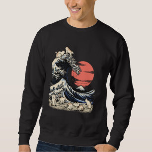 Cat Shirt Japanese Cat Kanagawa Wave Hokusai Kitte