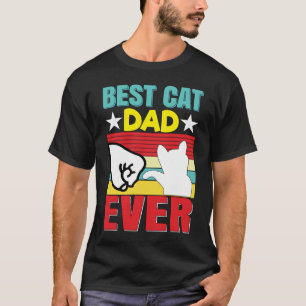 Cat-Shirt Men Best Cat Dad Ever Funny Dad T-Shirt