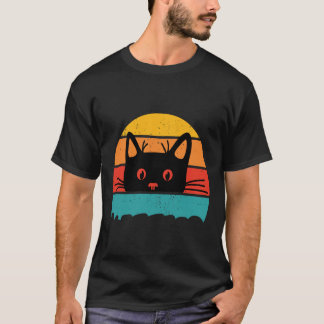 Cat Shirt. Retro Style E T-Shirt