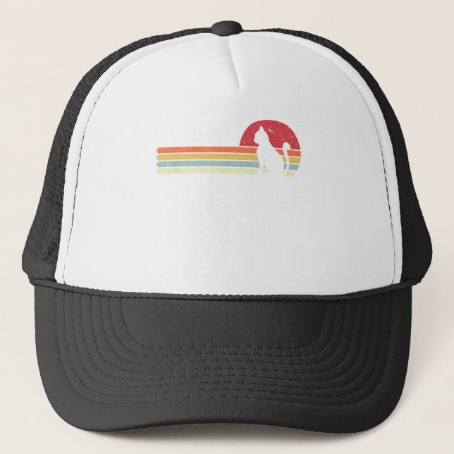 Cat Shirt. Retro Style Trucker Hat (Front)
