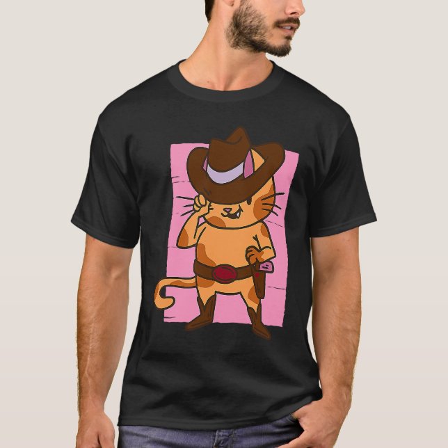 cat shoose gun T-Shirt (Front)