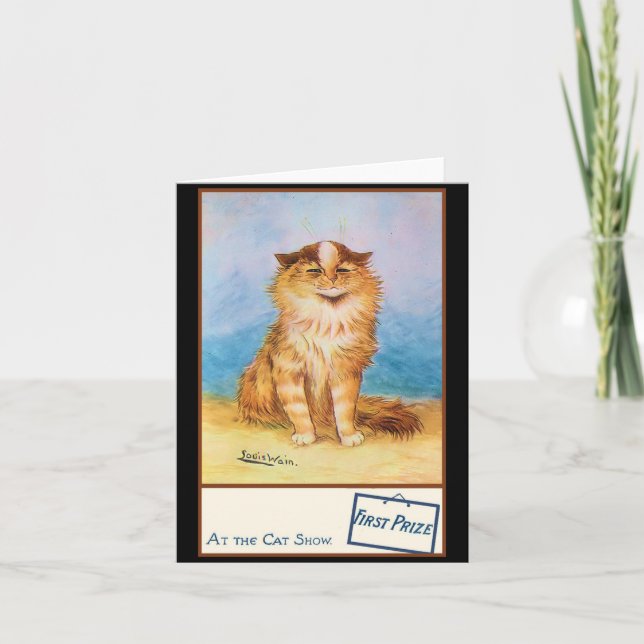 Cat Show First Prize Louis Wain Thank You Card (Front)