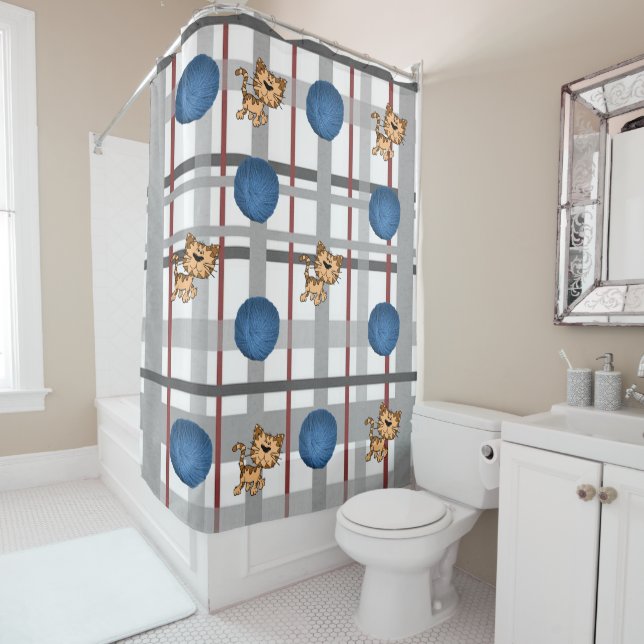Cat Shower Curtain (In Situ)