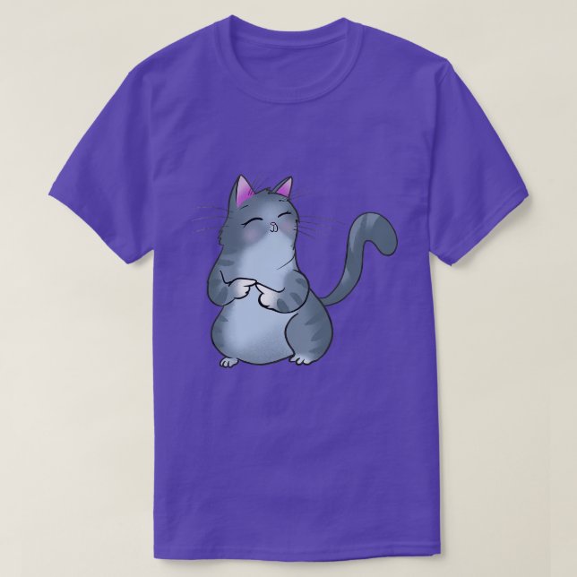 Cat Shy Fingers T-Shirt (Design Front)