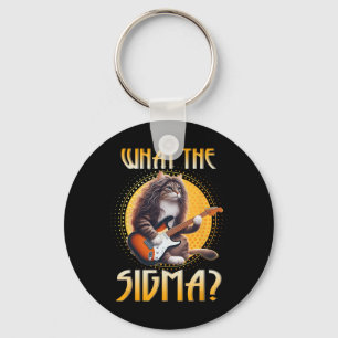 Cat Sigma Shirt Funny Sigma Brainrot Meme Rizz Sig Key Ring