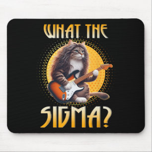 Cat Sigma Shirt Funny Sigma Brainrot Meme Rizz Sig Mouse Mat