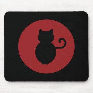 Cat Signal Silhouette Mouse Mat