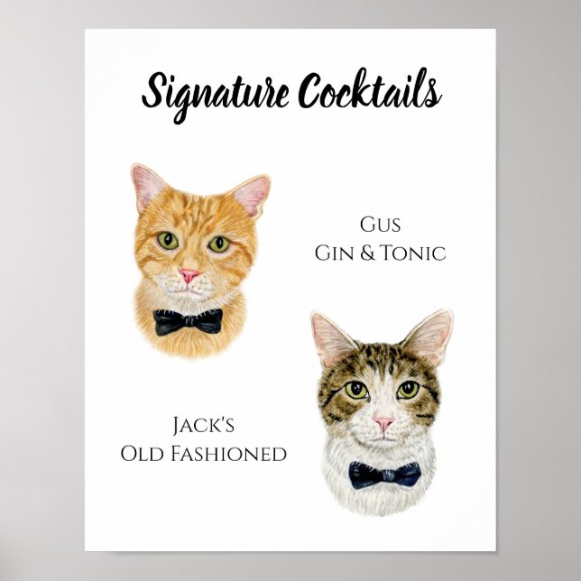 Cat Signature Drink Sign (Front)