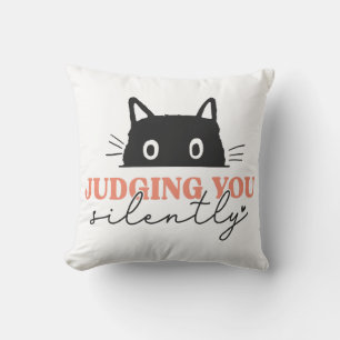 Cat Silently Judging You Cushion