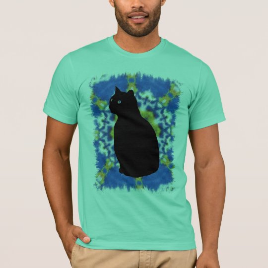 Cat Silhouette and Tie Dye Shirt