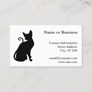 Cat Silhouette Business Card