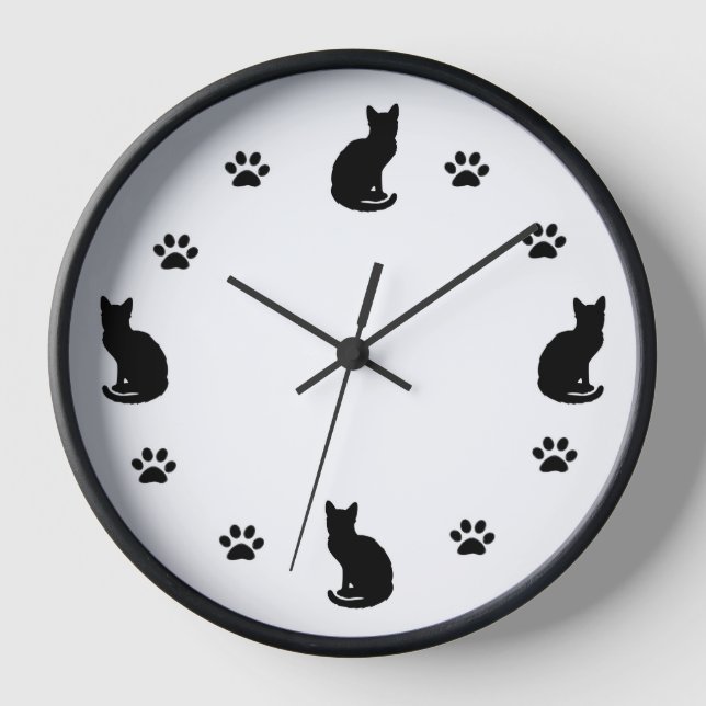 Cat Silhouette Clock (Front)