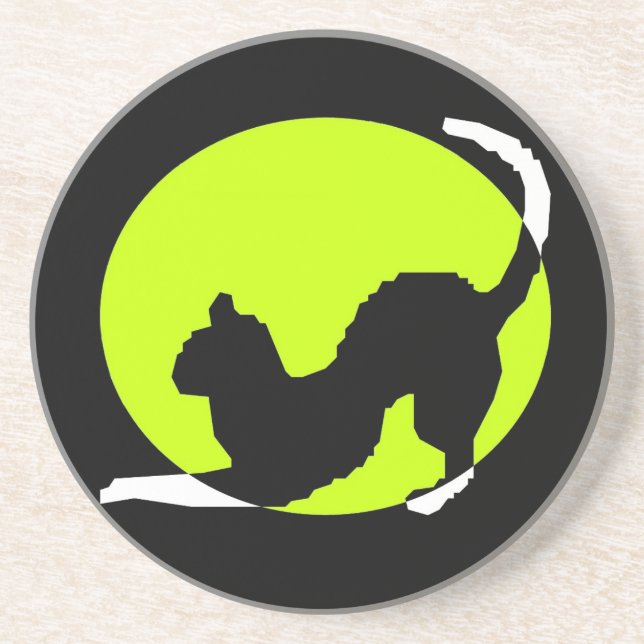 Cat Silhouette Coaster (Front)