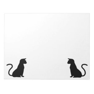 Cat Silhouette Design Notepad