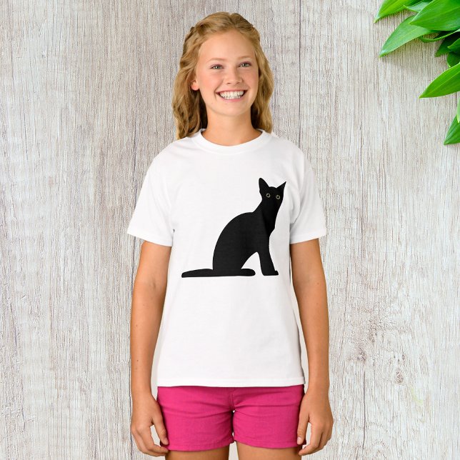 Cat Silhouette Girls T-Shirt (Creator Uploaded)