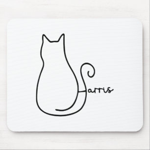 Cat Silhouette Harris Kamala Childless Cats Ladies Mouse Mat