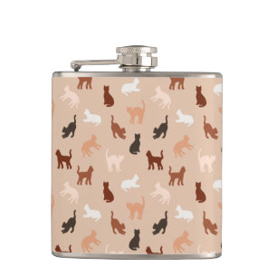 Cat silhouette hip flask