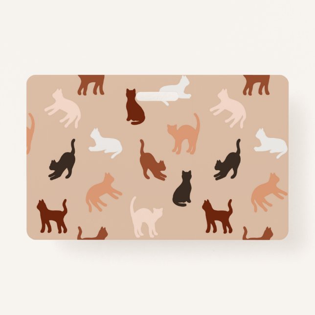 Cat silhouette ID badge (Front)