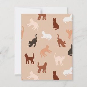 Cat silhouette invitation