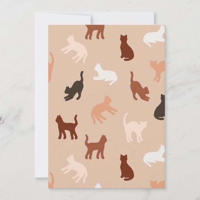 Cat silhouette invitation (Front)