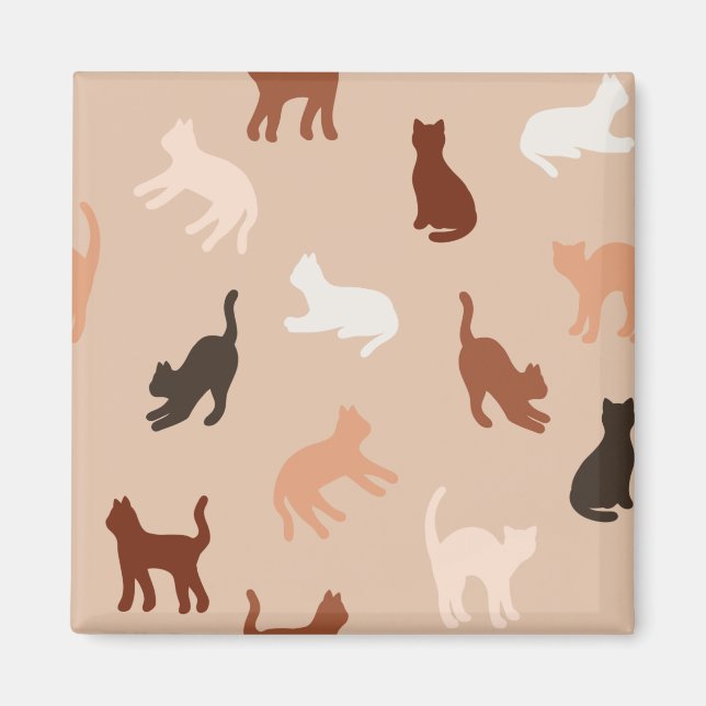 Cat silhouette magnet (Front)