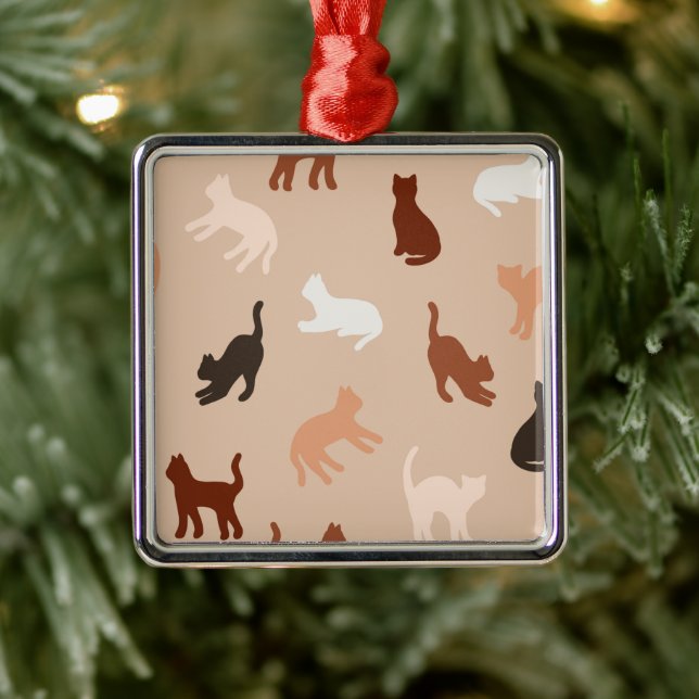 Cat silhouette metal tree decoration (Tree)